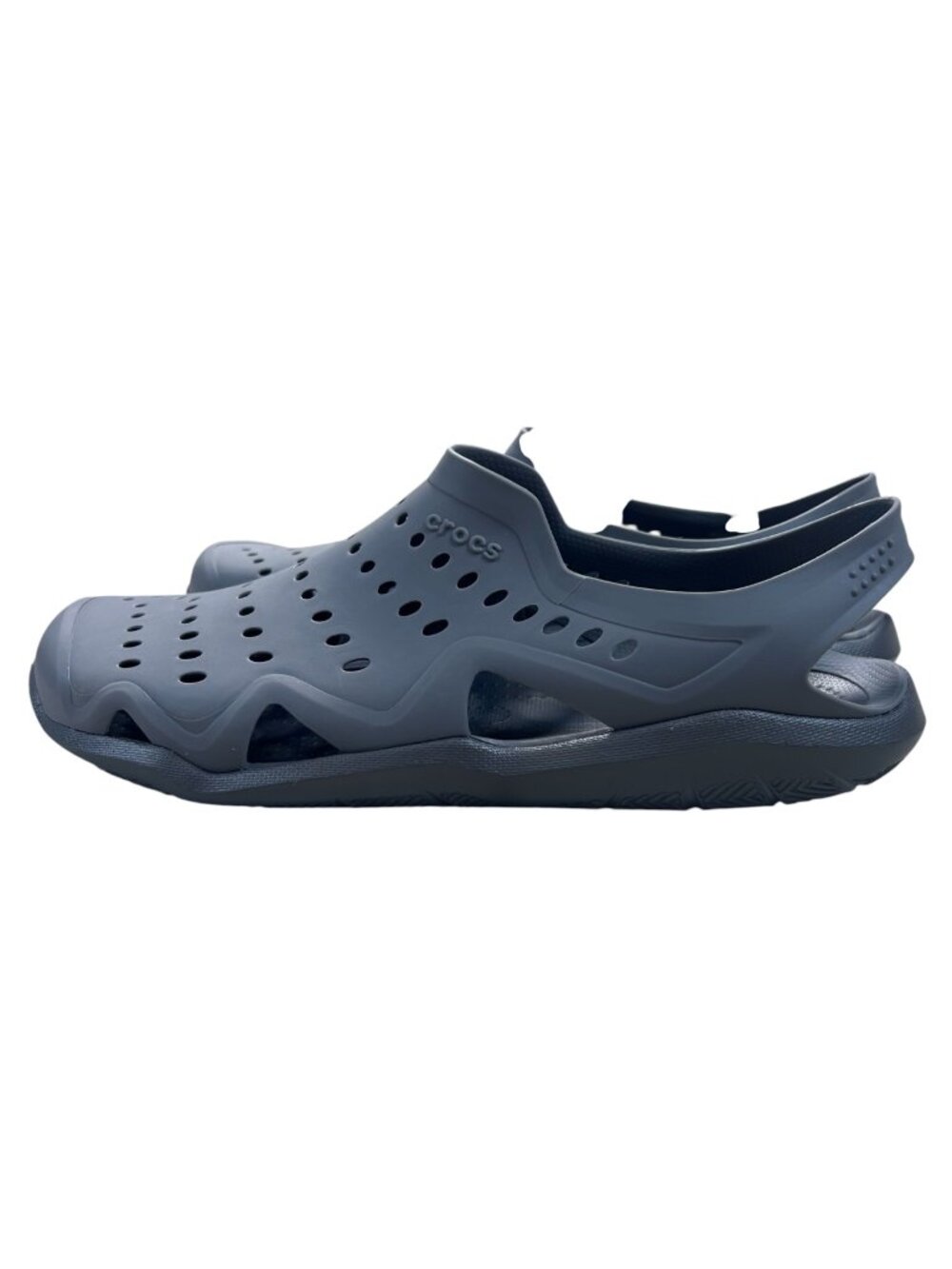 Crocs Swiftwater Wave 12 Men Gray Boat Shoe Outdoors Beach Water